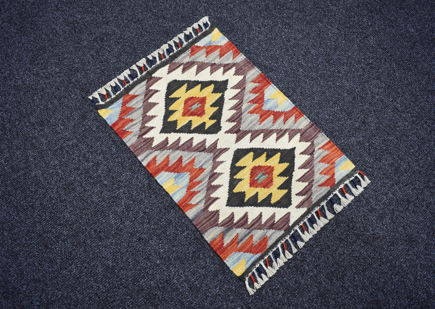 Yeni El Dokuma Otantik Cerit Yörükleri Meşhed İran Yün Kilim 7276