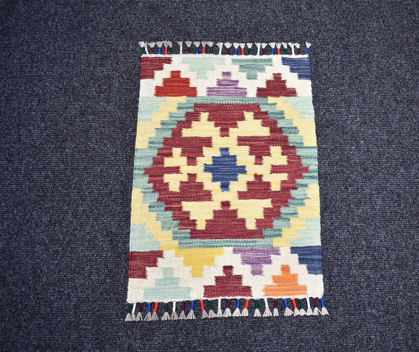 Yeni El Dokuma Tasarım Cerit Yörükleri Meşhed İran Yün Kilim 7277