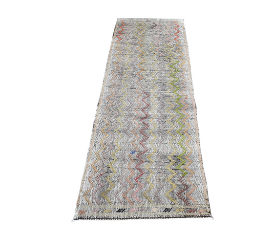 Vintage El Dokuma Pastel Çumra Yörük Yolluk Pamuklu Yün Kilim 7285