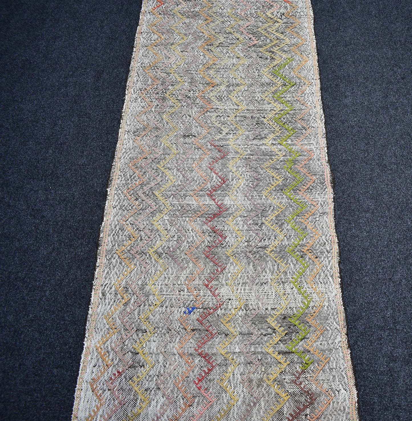 Vintage El Dokuma Pastel Çumra Yörük Yolluk Pamuklu Yün Kilim 7285