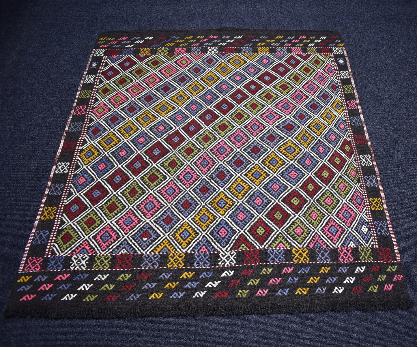 Yeni El Dokuması Eşsiz Karacadağ Cecim Yün Kilim 7290