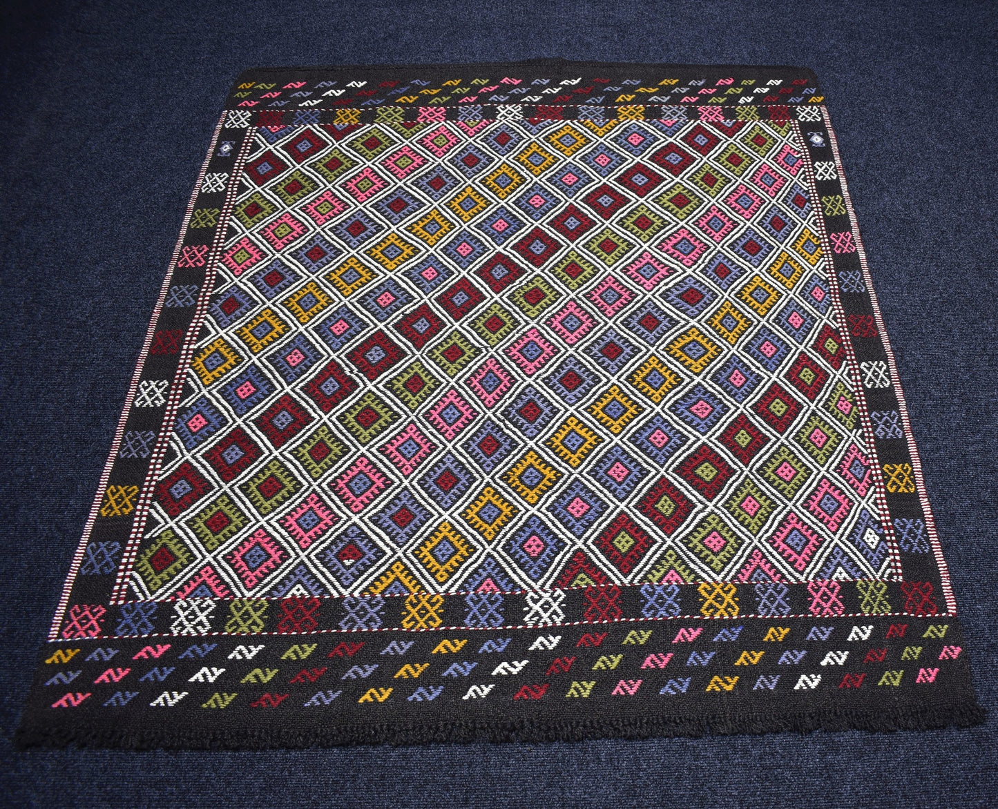 Yeni El Dokuması Eşsiz Karacadağ Cecim Yün Kilim 7290