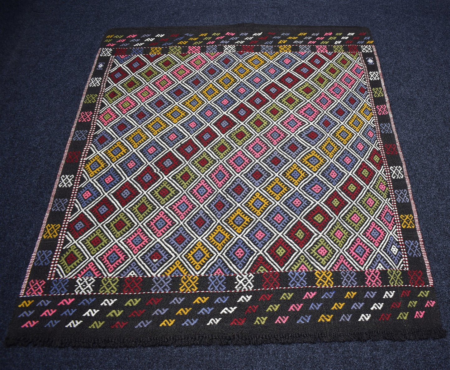 Yeni El Dokuması Eşsiz Karacadağ Cecim Yün Kilim 7290