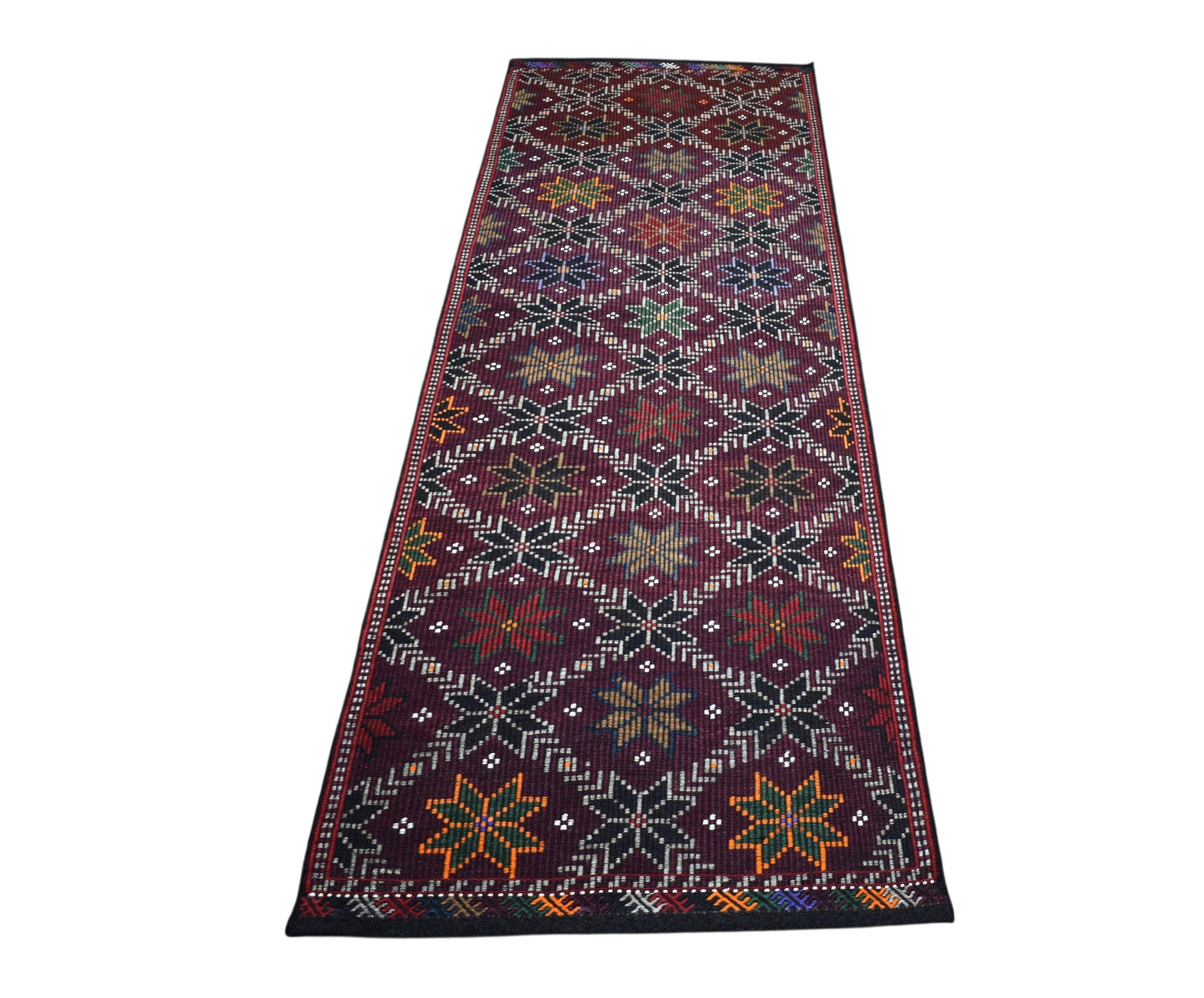 El Dokuma Ender Çiçekli Yörük Cecim Yolluk Yün Kilim 7308
