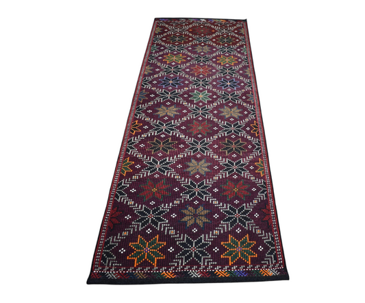 El Dokuma Ender Çiçekli Yörük Cecim Yolluk Yün Kilim 7308