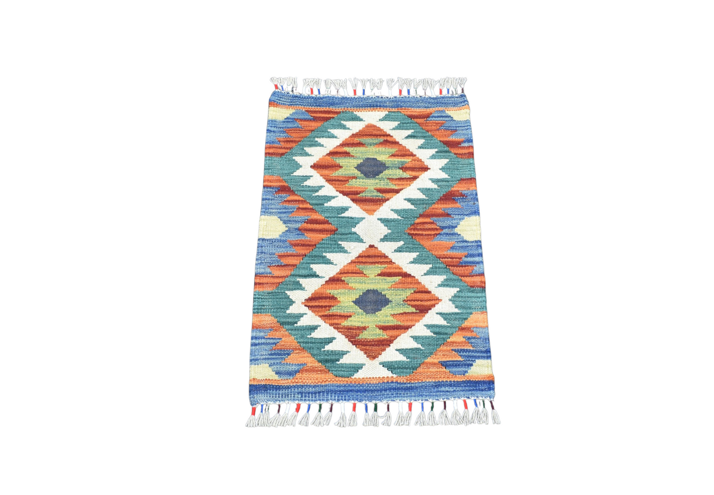 Yeni El Dokuma Renkli Cerit Yörükleri Meşhed İran Yün Kilim 7311