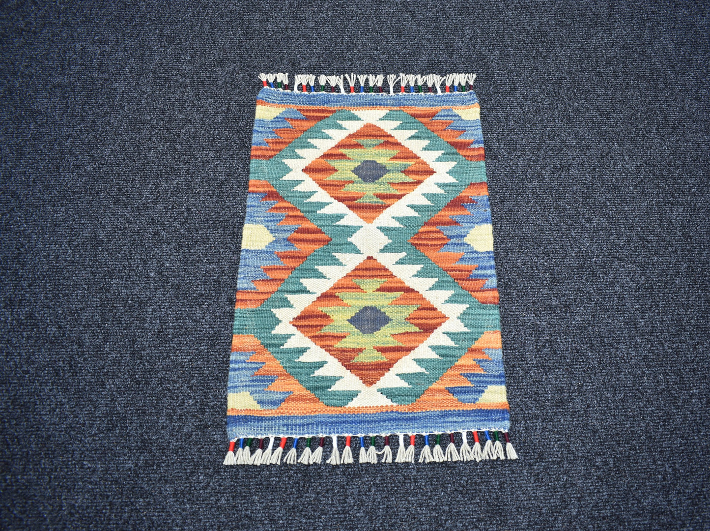Yeni El Dokuma Renkli Cerit Yörükleri Meşhed İran Yün Kilim 7311