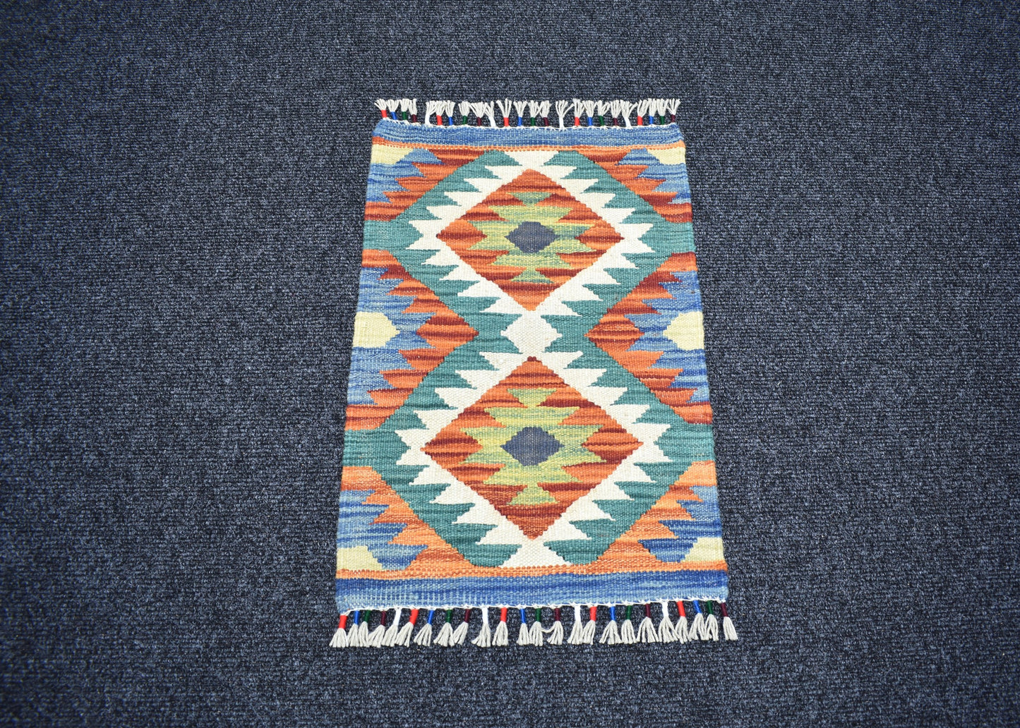 Yeni El Dokuma Renkli Cerit Yörükleri Meşhed İran Yün Kilim 7311