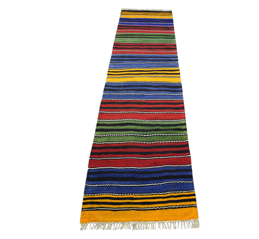 Yeni El Dokuma Otantik Renkli Hafik Zara Sivas Yolluk Yün Kilim 7322