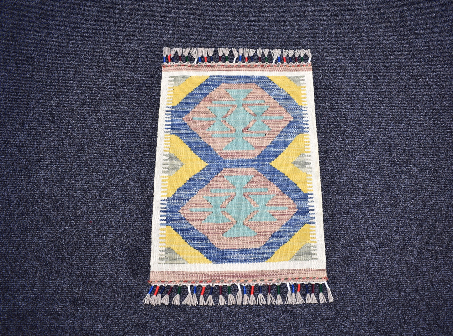 Yeni El Dokuma Otantik Cerit Yörükleri Meşhed İran Yün Kilim 7325