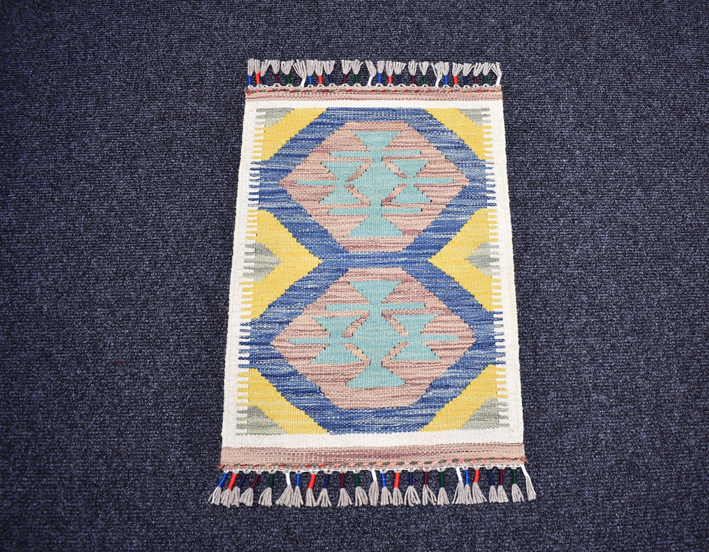 Yeni El Dokuma Otantik Cerit Yörükleri Meşhed İran Yün Kilim 7325
