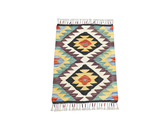 Yeni El Dokuma Benzersiz Cerit Yörükleri Meşhed İran Yün Kilim 7326