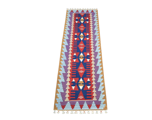 Yeni El Dokuma Ender Pınarbaşı Kayseri Yün Mini Yolluk Kilim 7331