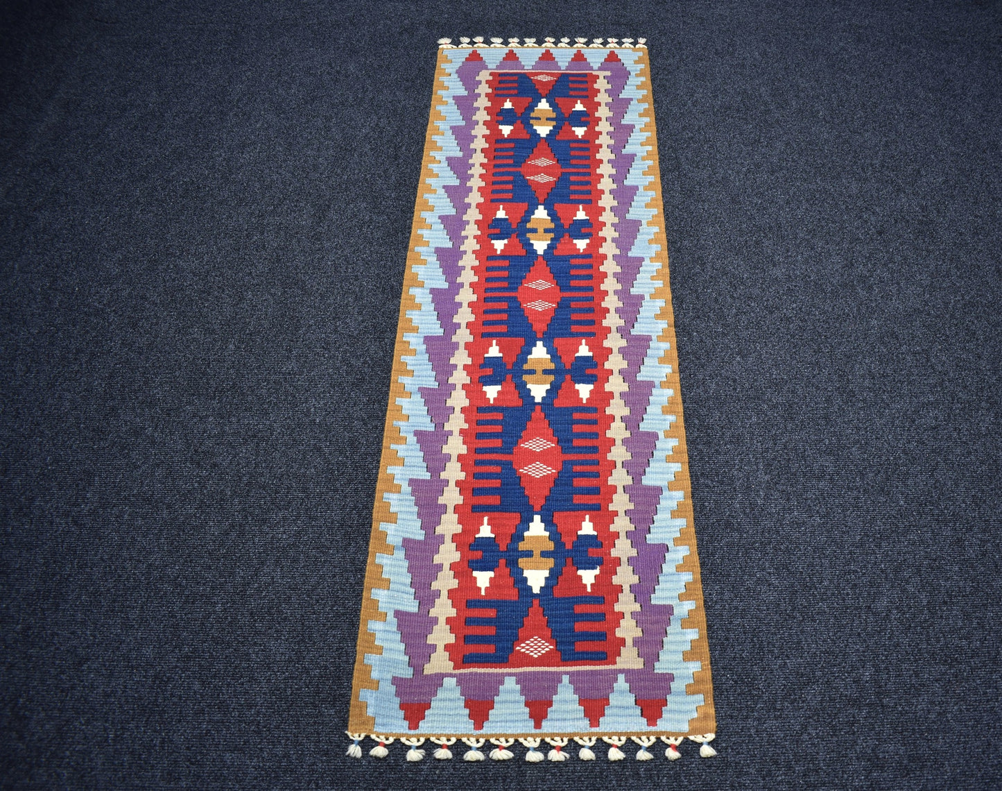Yeni El Dokuma Ender Pınarbaşı Kayseri Yün Mini Yolluk Kilim 7331