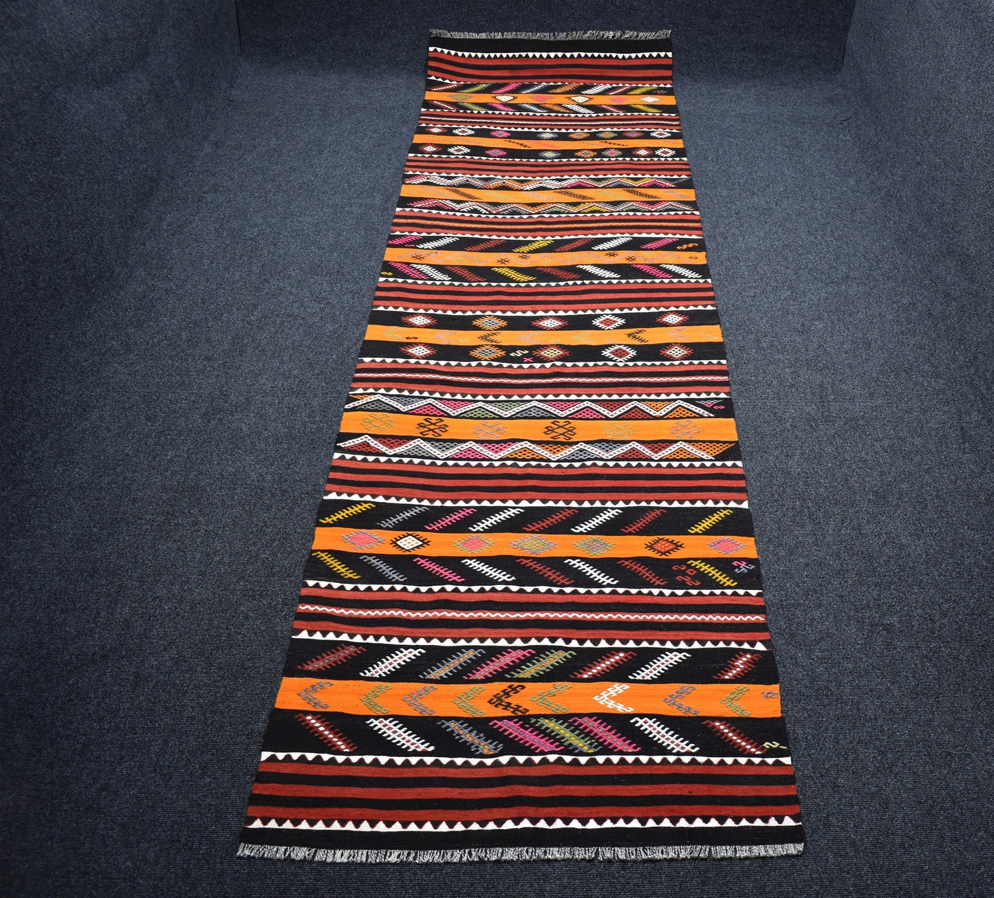 Yeni El Dokuma Yekpare Otantik Kağızman Yün Yolluk Kilim 7334