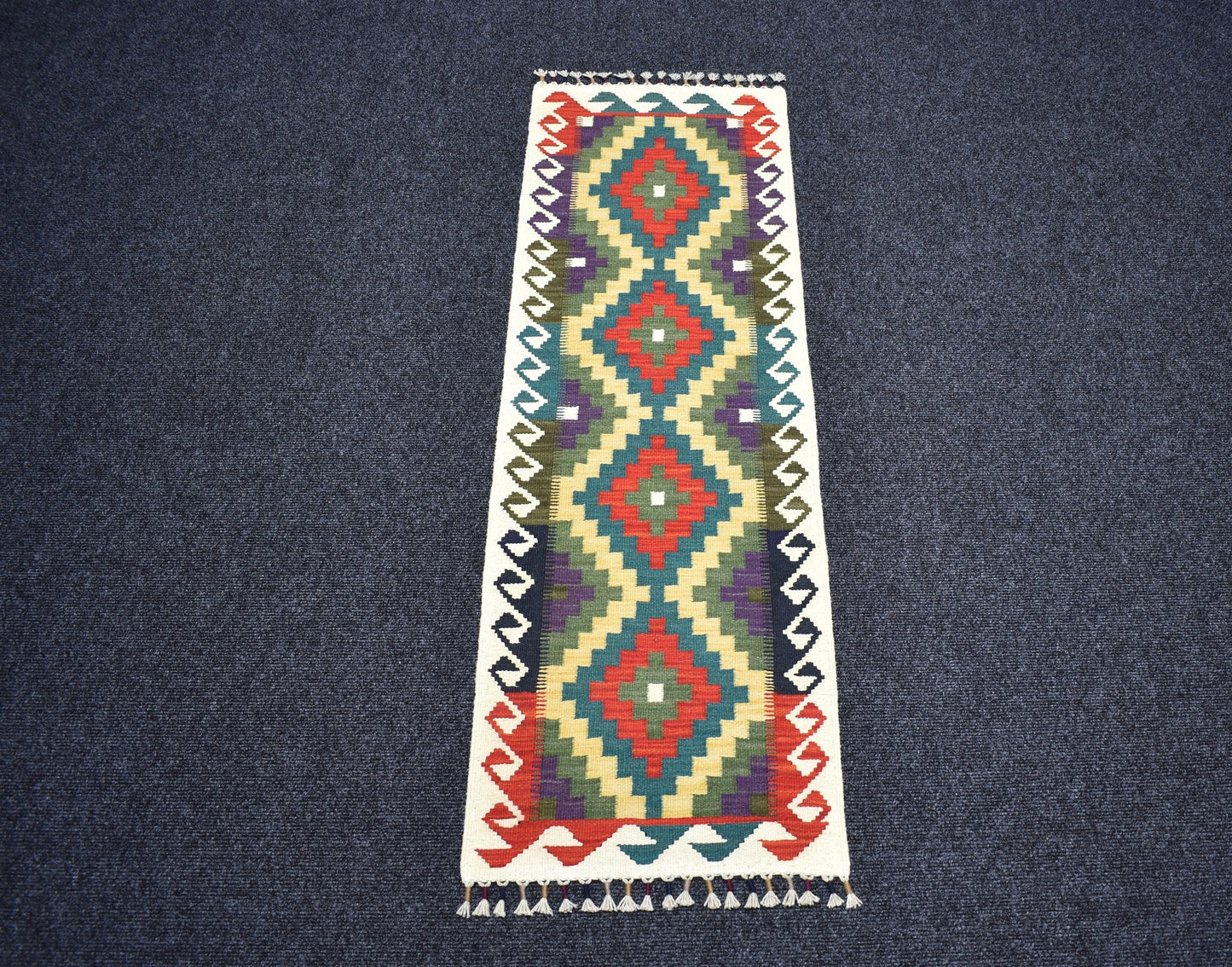 Yeni El Dokuma Cerit Yörükleri Meşhed İran Mini Yolluk Yün Kilim 7337