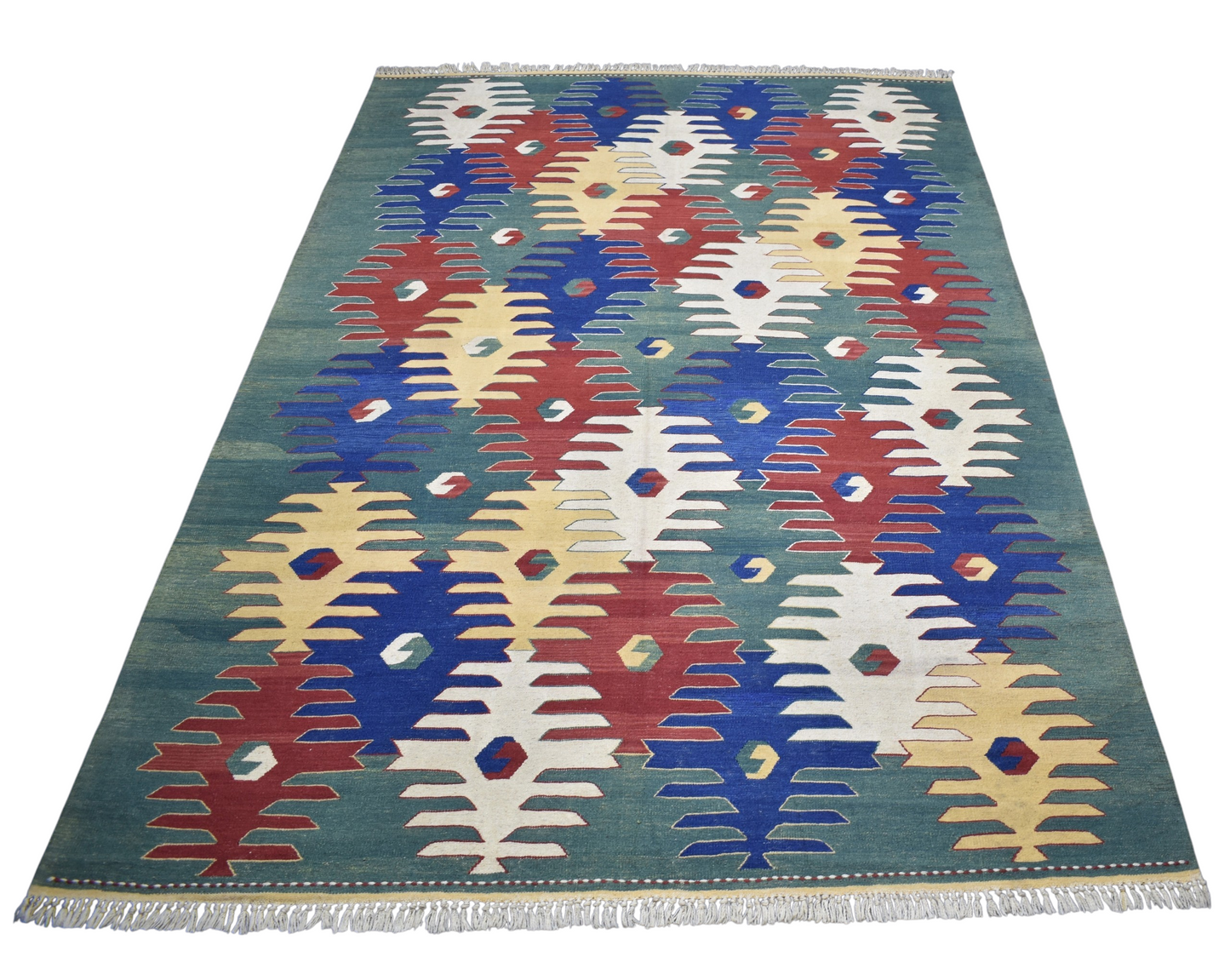 El Dokuma 5m2 Farklı Otantik Taraklı Balıkesir Yün Kilim 7338