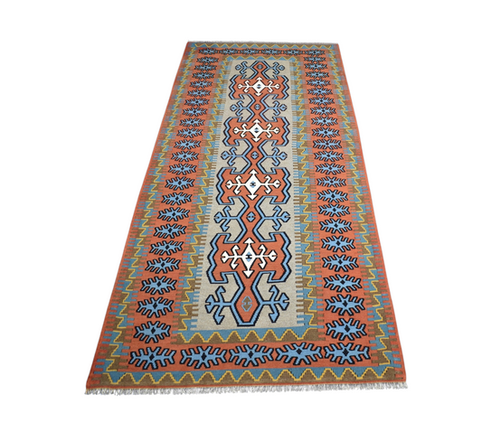 Yeni El Dokuma Nadir Çumra Konya Yörük Yün Kilim 7339