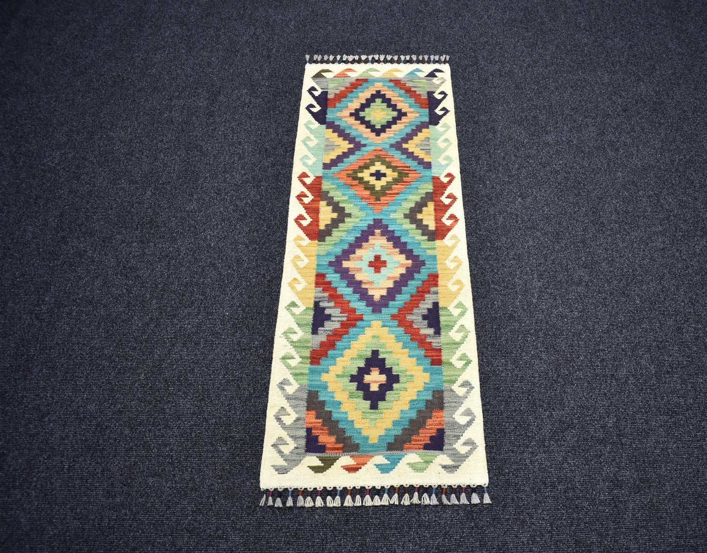 Yeni El Dokuma Meşhed Cerit Yörükleri İran Mini Yolluk Yün Kilim 7342