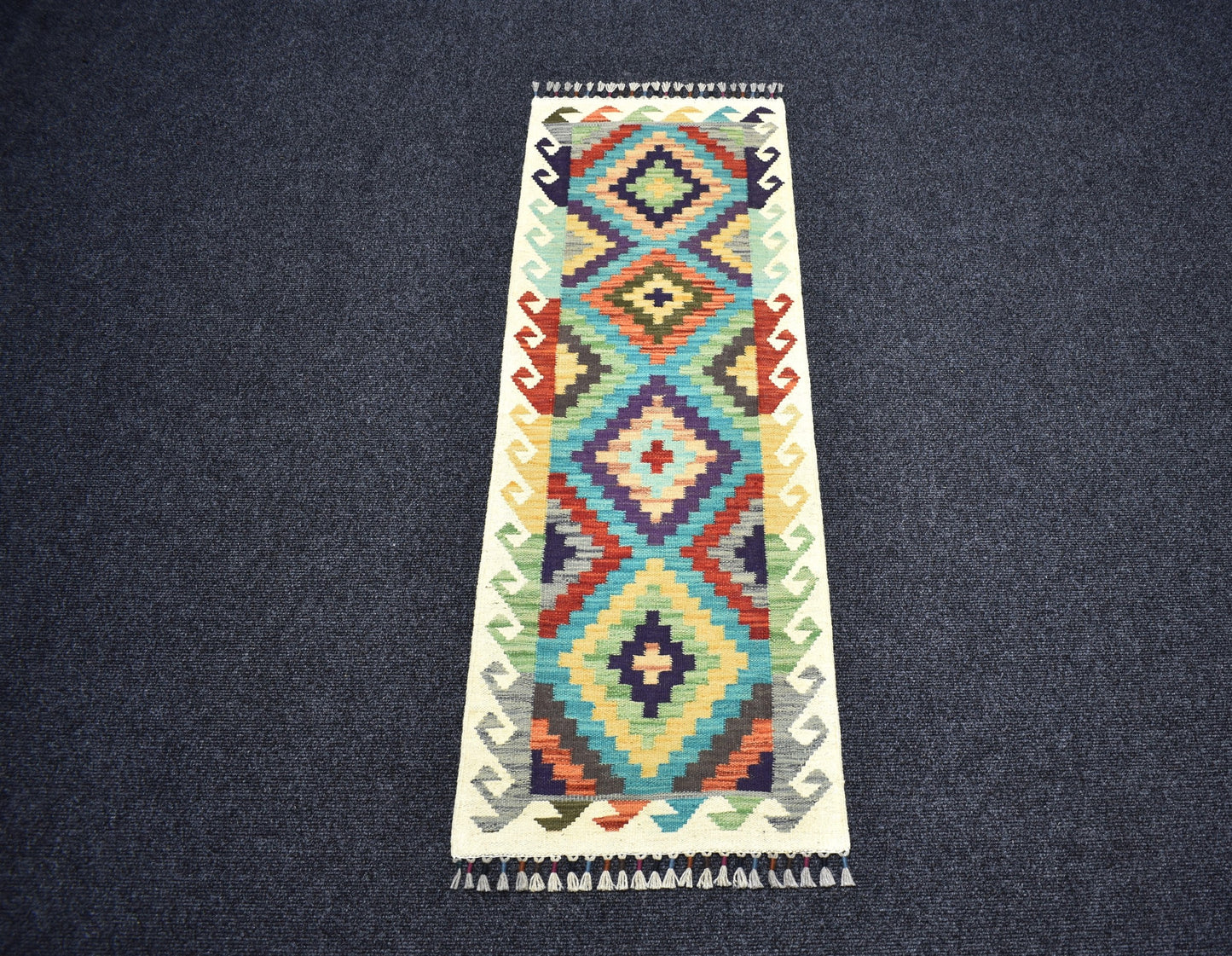 Yeni El Dokuma Meşhed Cerit Yörükleri İran Mini Yolluk Yün Kilim 7342