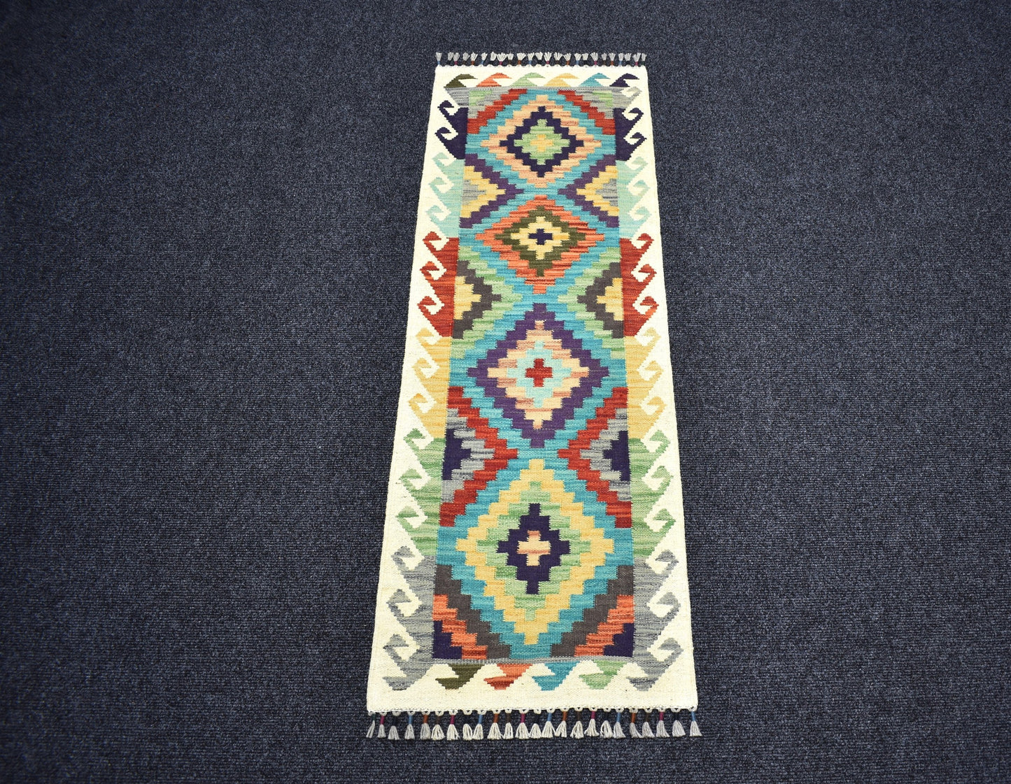 Yeni El Dokuma Meşhed Cerit Yörükleri İran Mini Yolluk Yün Kilim 7342