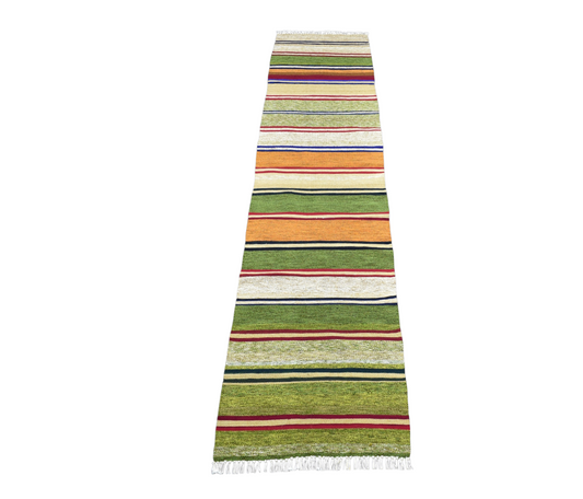 Yeni El Dokuma Rengarenk Capcanlı Balıkesir Bukleli Pamuklu Yolluk Kilim 7343