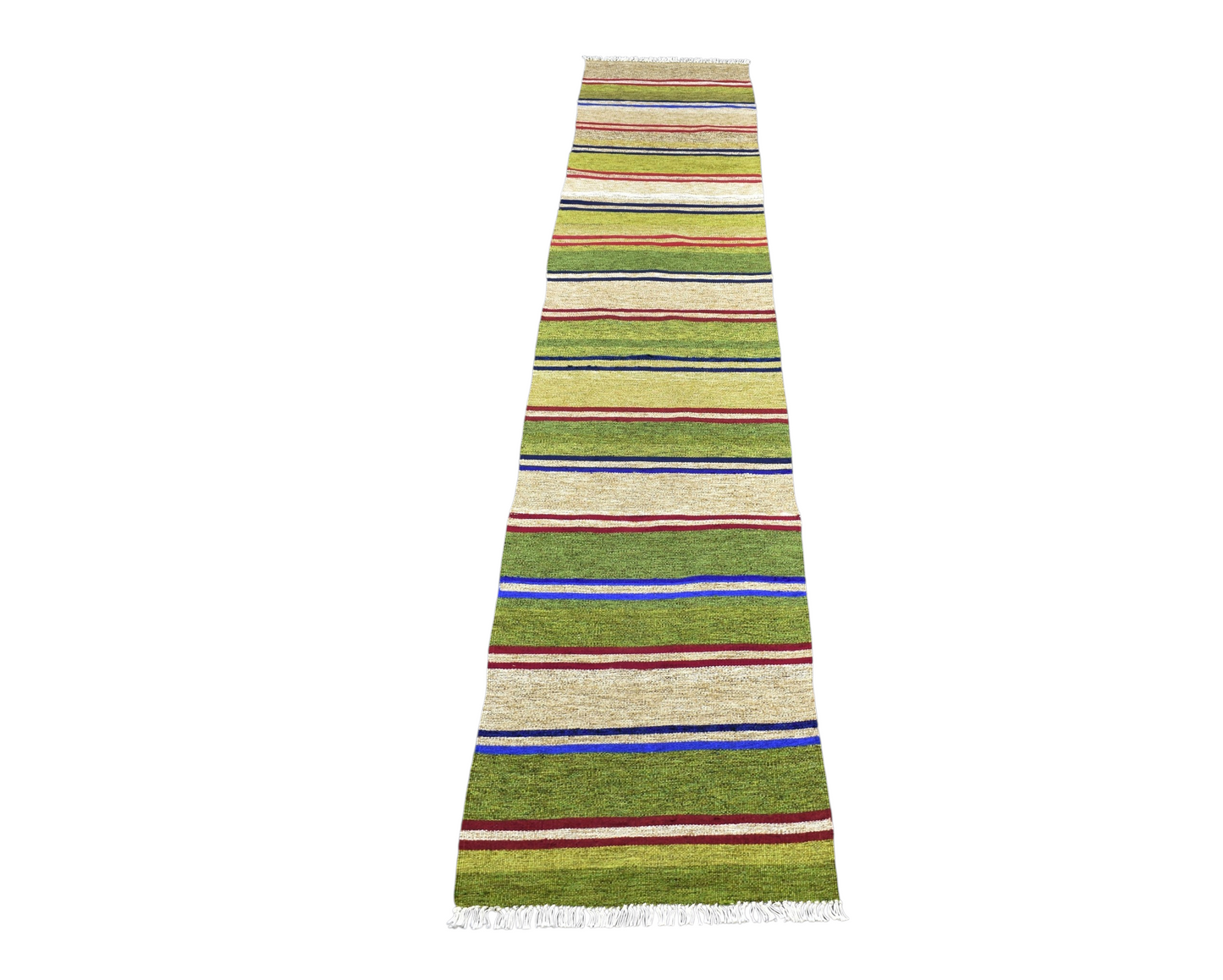 Yeni El Dokuma Rengarenk Capcanlı Balıkesir Pamuklu Bukleli Yolluk Kilim 7352