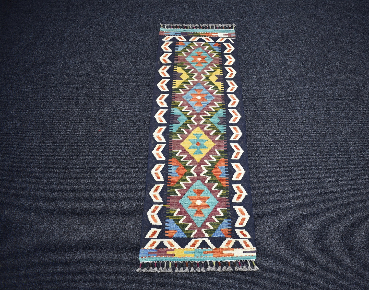 Yeni El Dokuma İran Meşhed Cerit Yörükleri Mini Yolluk Yün Kilim 7353