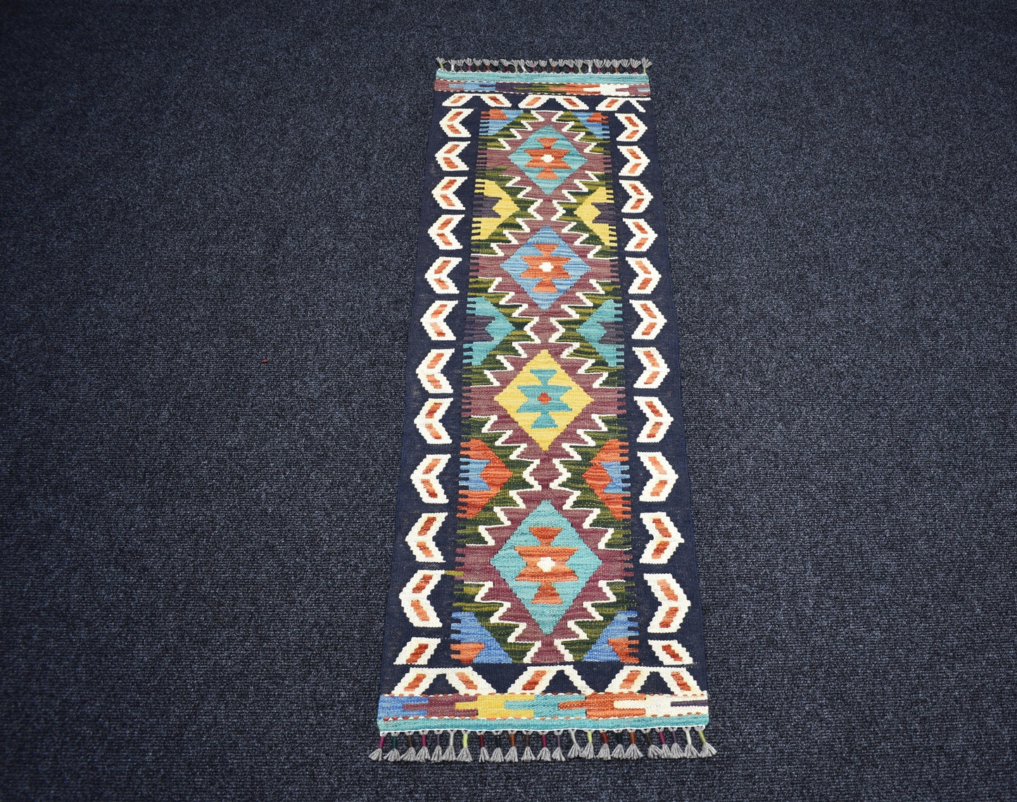 Yeni El Dokuma İran Meşhed Cerit Yörükleri Mini Yolluk Yün Kilim 7353