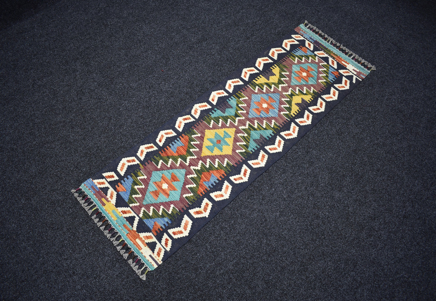 Yeni El Dokuma İran Meşhed Cerit Yörükleri Mini Yolluk Yün Kilim 7353