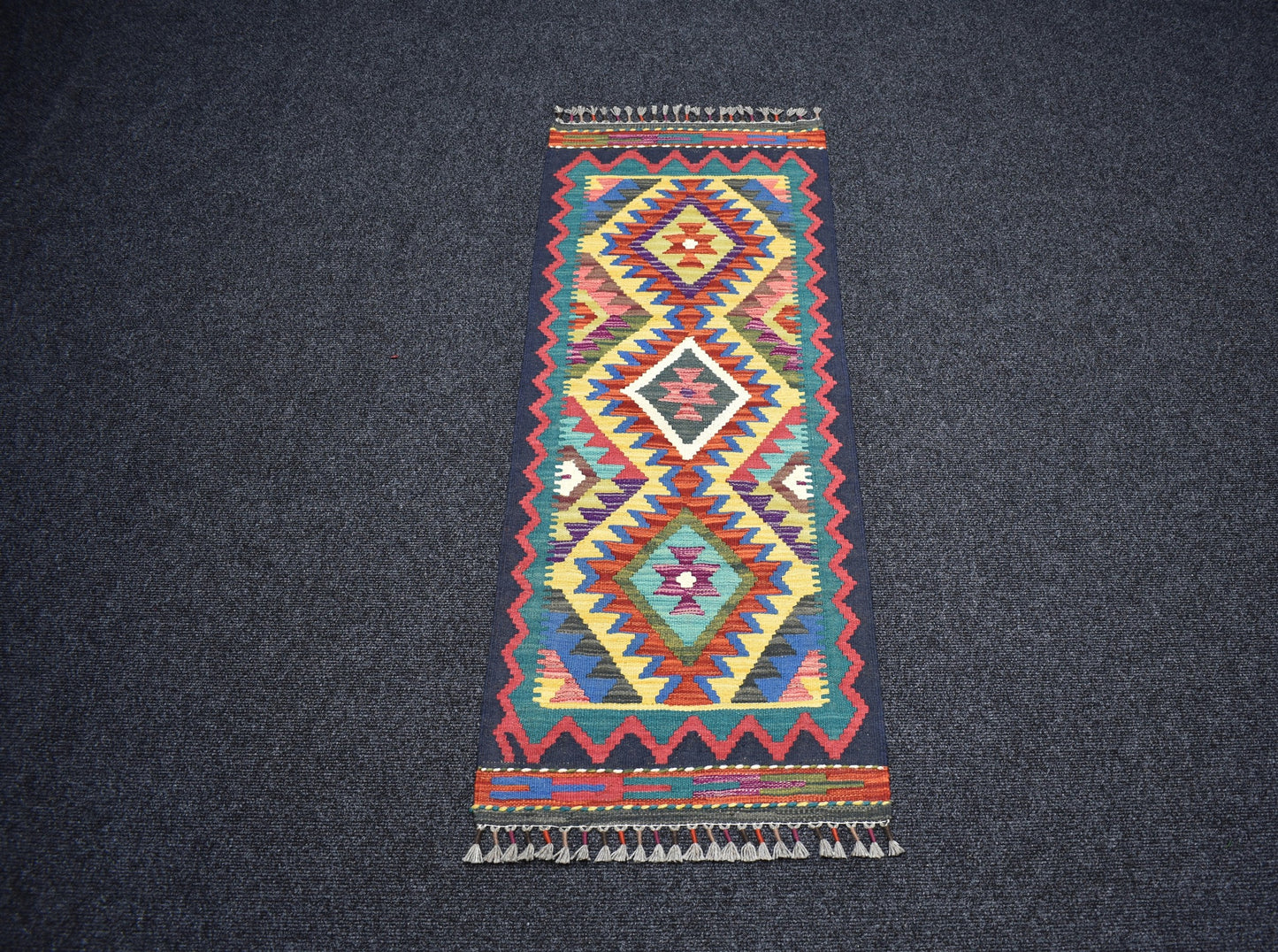 Yeni El Dokuma Cerit Yörükleri İran Meşhed Mini Yolluk Yün Kilim 7354