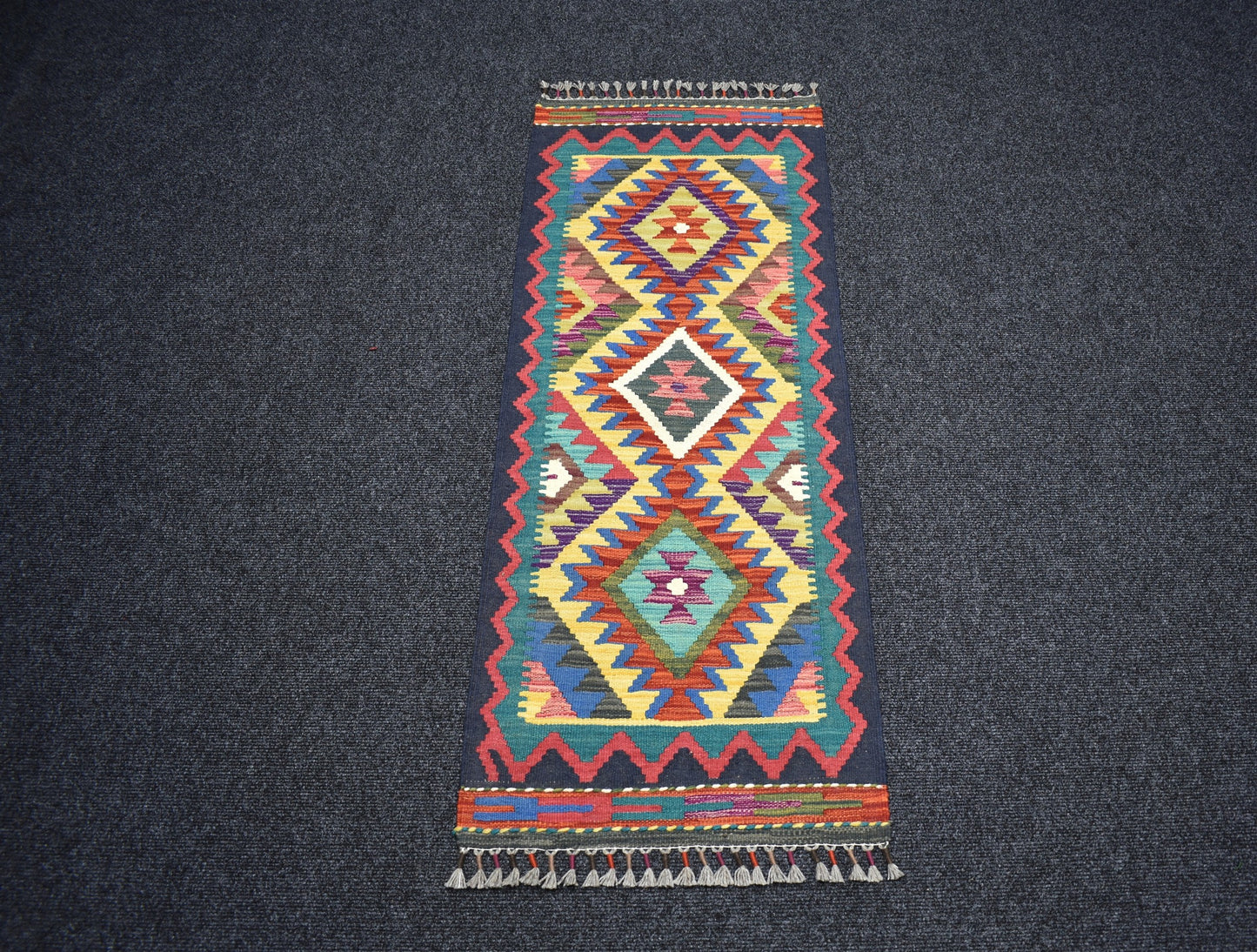 Yeni El Dokuma Cerit Yörükleri İran Meşhed Mini Yolluk Yün Kilim 7354