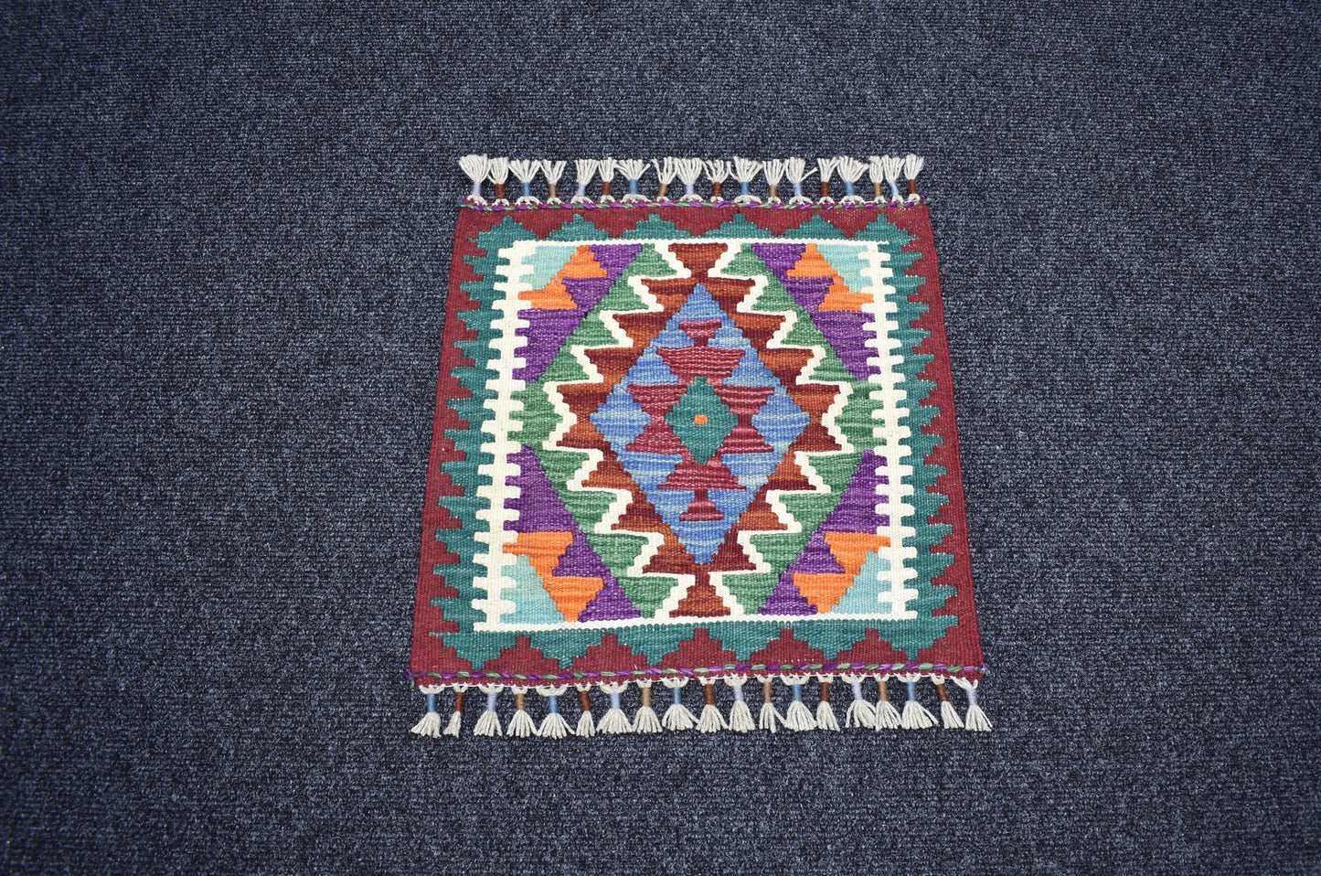 Yeni El Dokuma Ender Kare Cerit Yörükleri Meşhed İran Yün Kilim 7379