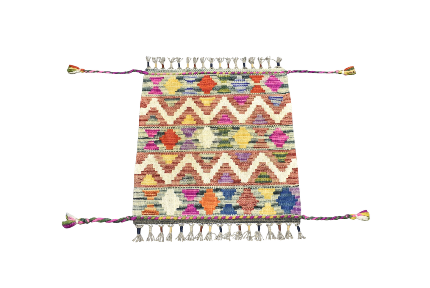 Yeni El Dokuma Nadir Kare Cerit Yörükleri Meşhed İran Yün Kilim 7380