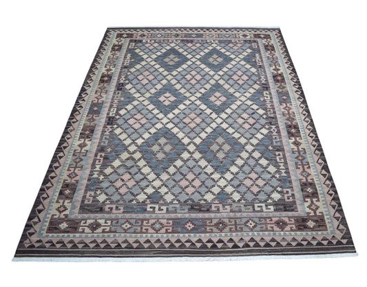 Vintage El Dokuma Pastel Cerit Yörükleri Meşhed İran Yün Kilim 7405