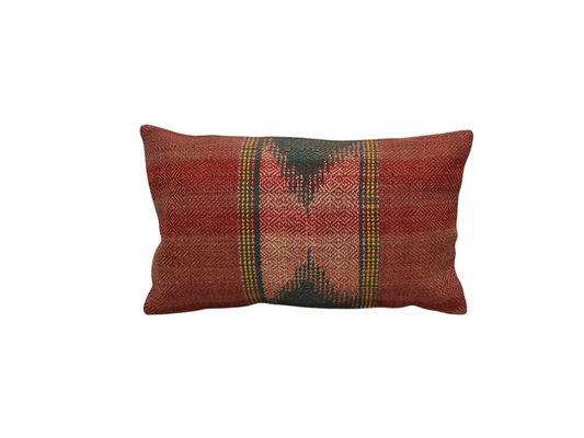 Yeni El Dokuma Dekorluk Lumbar Kilim Kırlent Yastık Kılıfı 7412