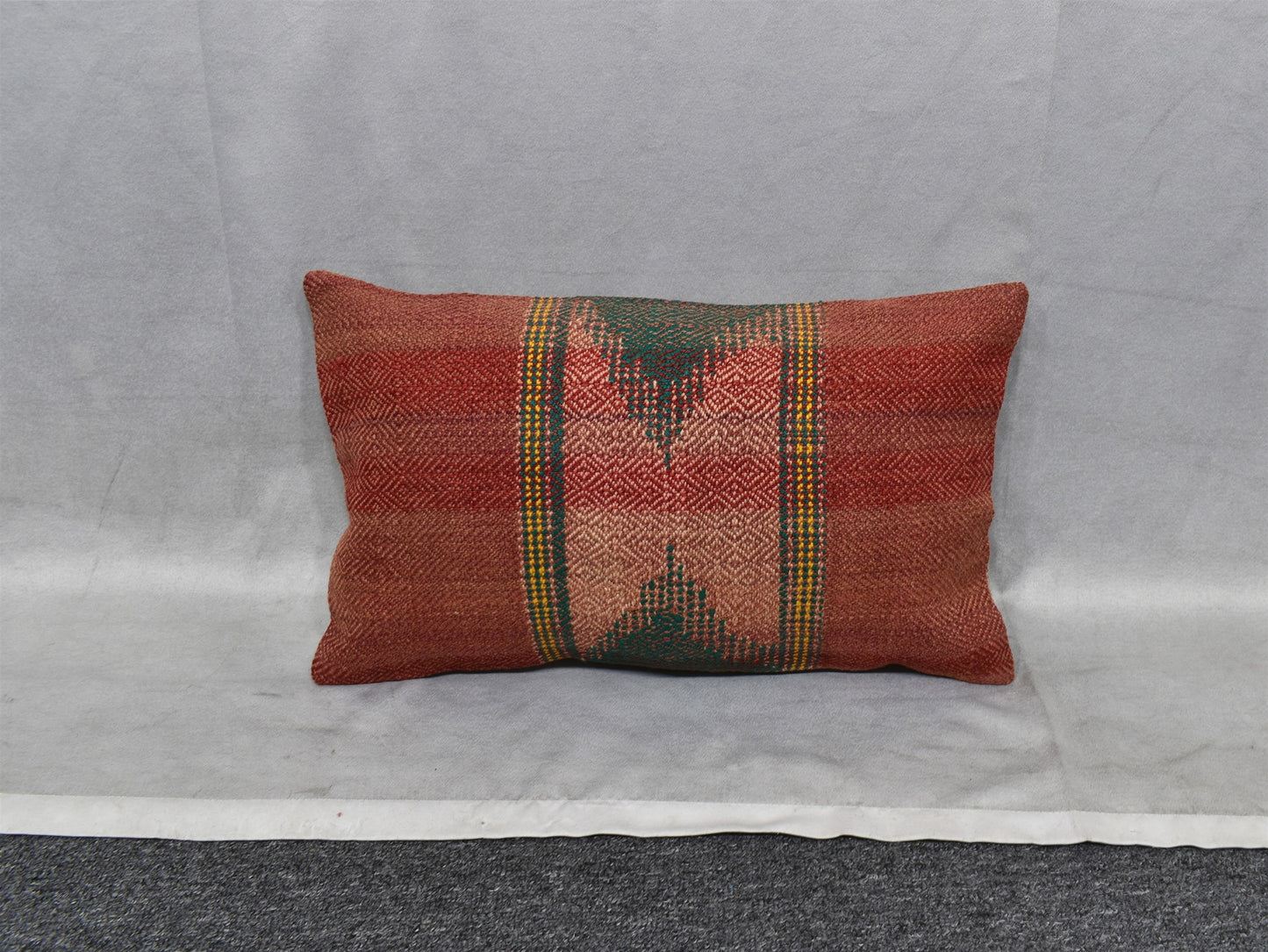 Yeni El Dokuma Dekorluk Lumbar Kilim Kırlent Yastık Kılıfı 7412