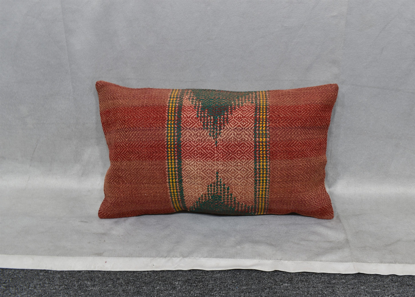Yeni El Dokuma Dekorluk Lumbar Kilim Kırlent Yastık Kılıfı 7412