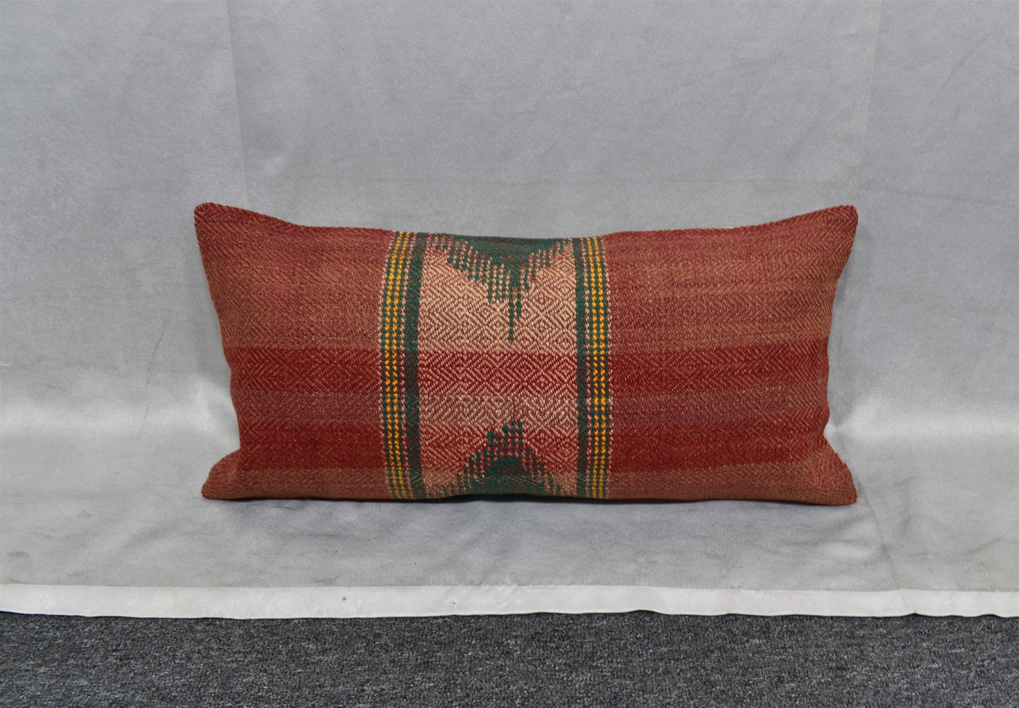 Yeni El Dokuma Dekorluk Lumbar Kilim Kırlent Yastık Kılıfı 7413