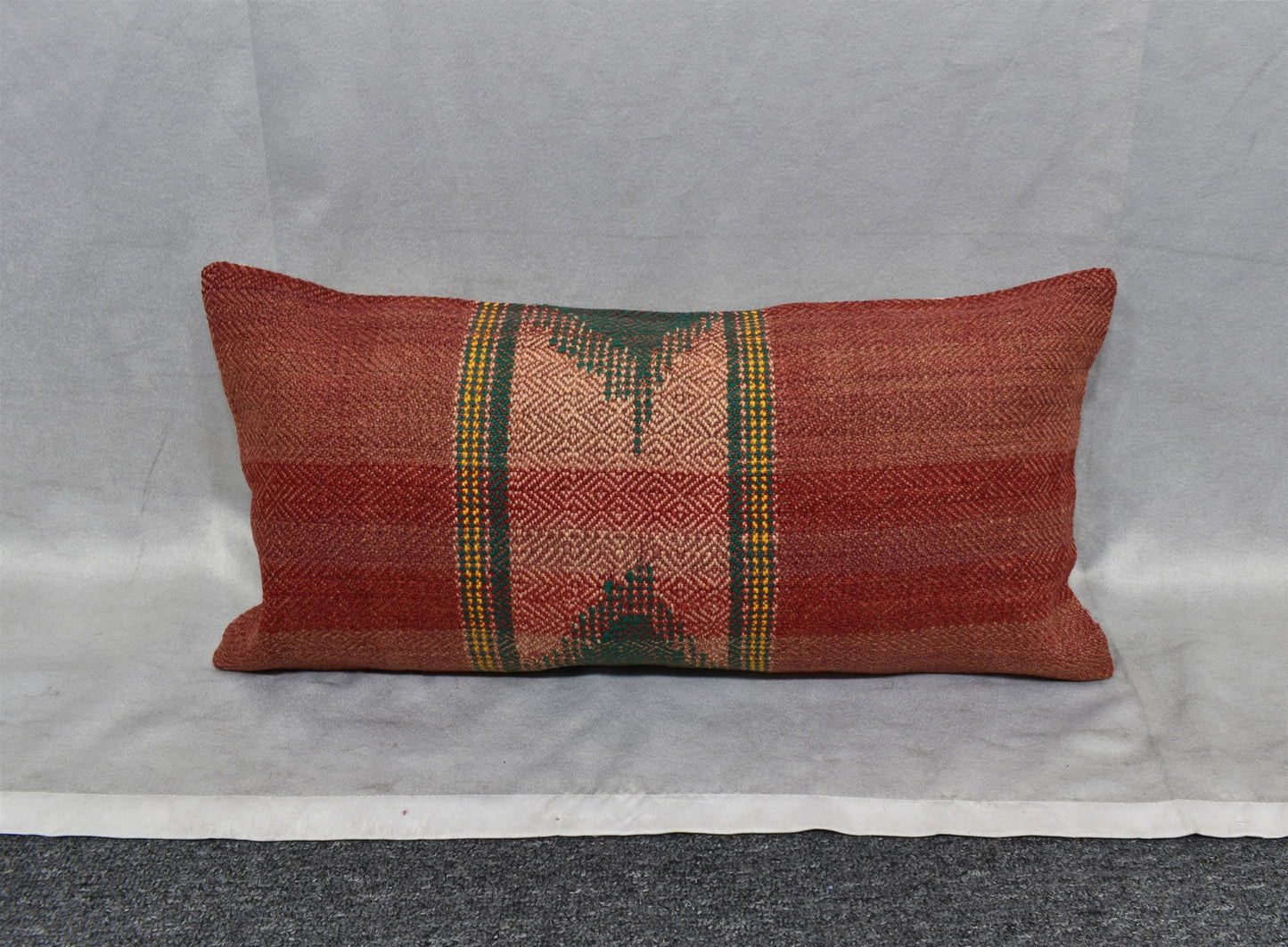 Yeni El Dokuma Dekorluk Lumbar Kilim Kırlent Yastık Kılıfı 7413
