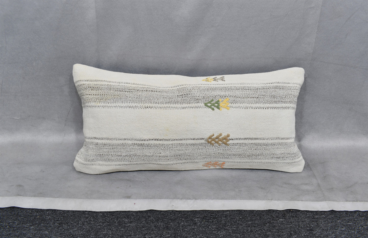 Yeni El Dokuma Dekorluk Lumbar Kilim Kırlent Yastık Kılıfı 7414