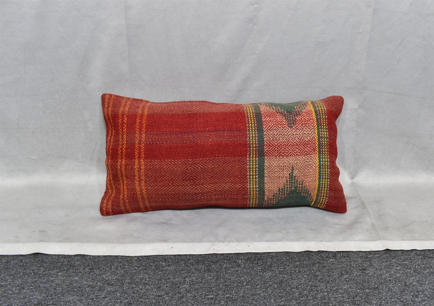 Yeni El Dokuma Dekorluk Lumbar Kilim Kırlent Yastık Kılıfı 7416