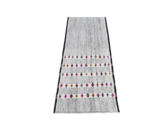 Yeni El Dokuma Şaheser Ak Pamuklu Yörük Kilim 7424