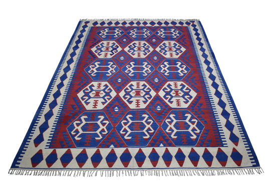 Yeni El Dokuma Başyapıt Yüncü Yörük Bergama İzmir Yün Kilim 7444
