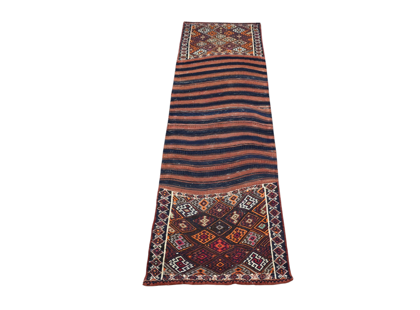 Antika El Dokuma Otantik Van Hakkari Aşiret Yolluk Yün Sumak Kilim 7445