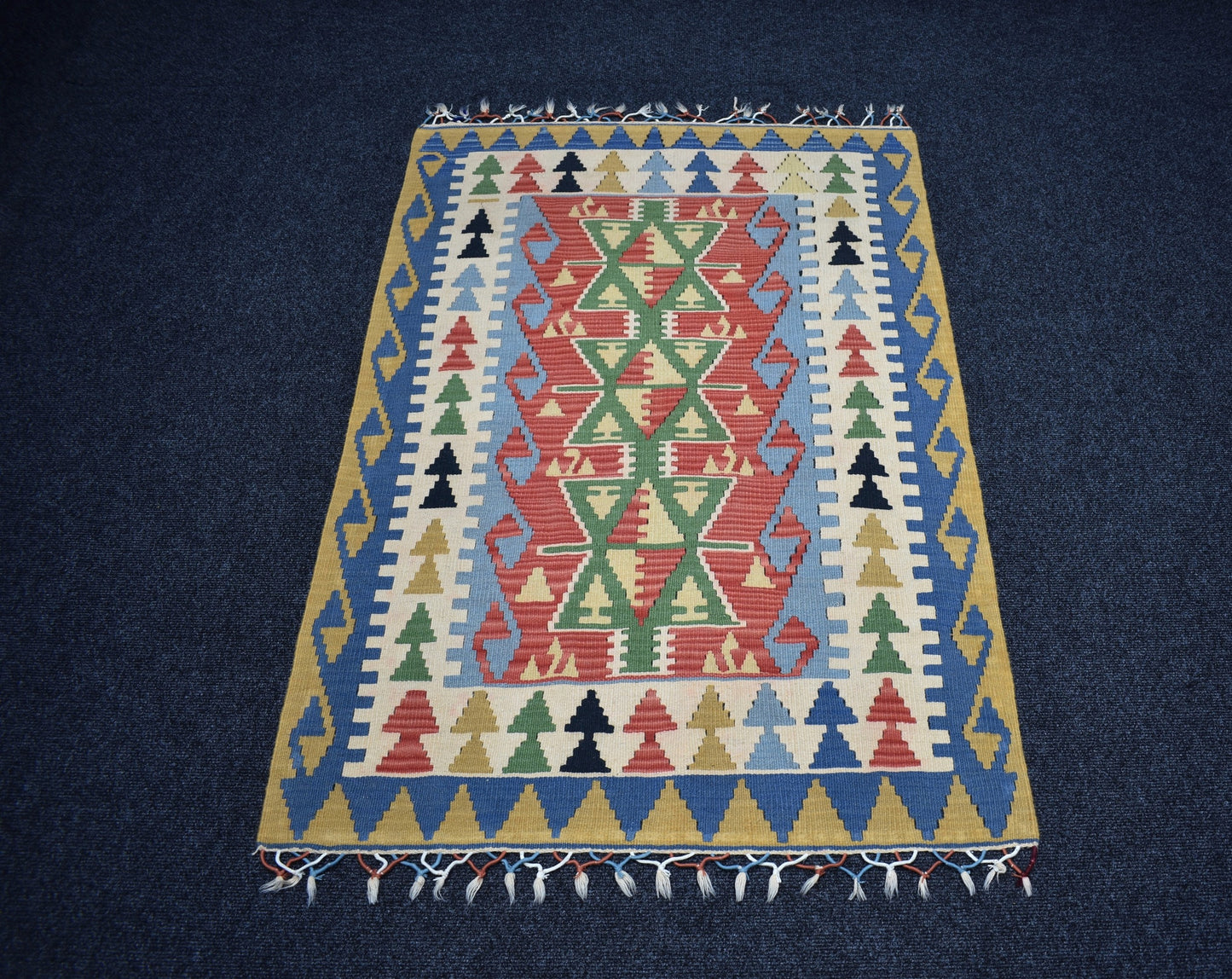 El Dokuma Eşsiz Pınarbaşı Kayseri Yün Kilim 7449