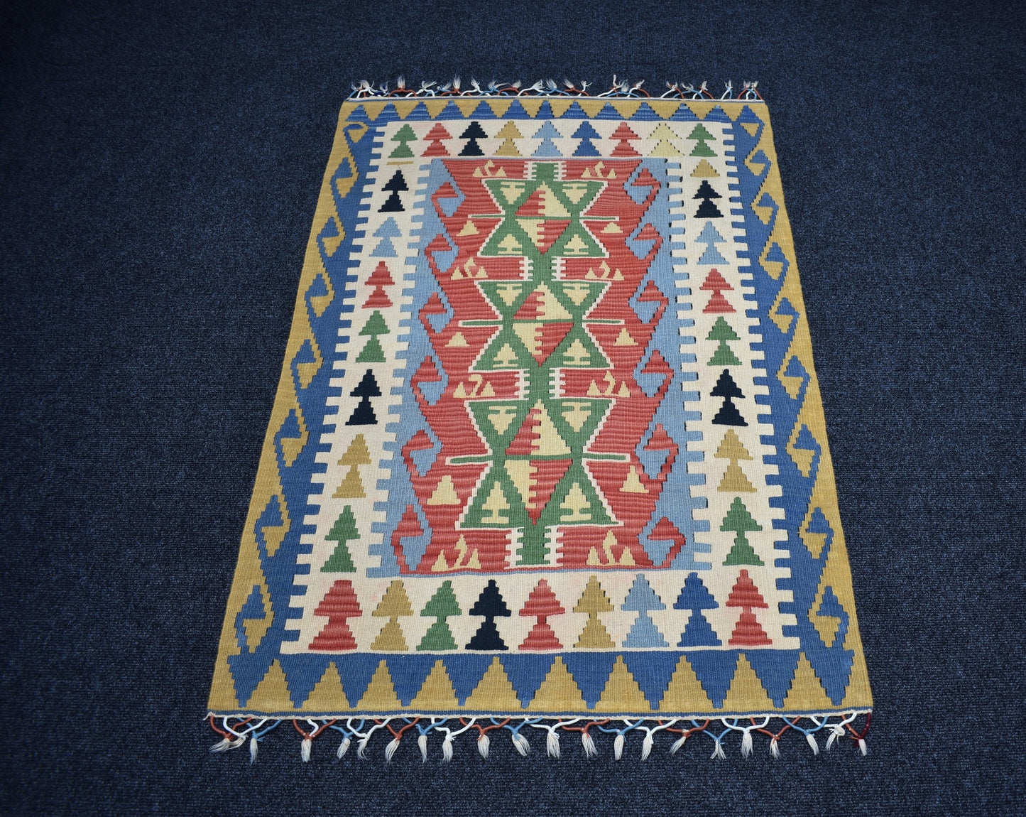 El Dokuma Eşsiz Pınarbaşı Kayseri Yün Kilim 7449