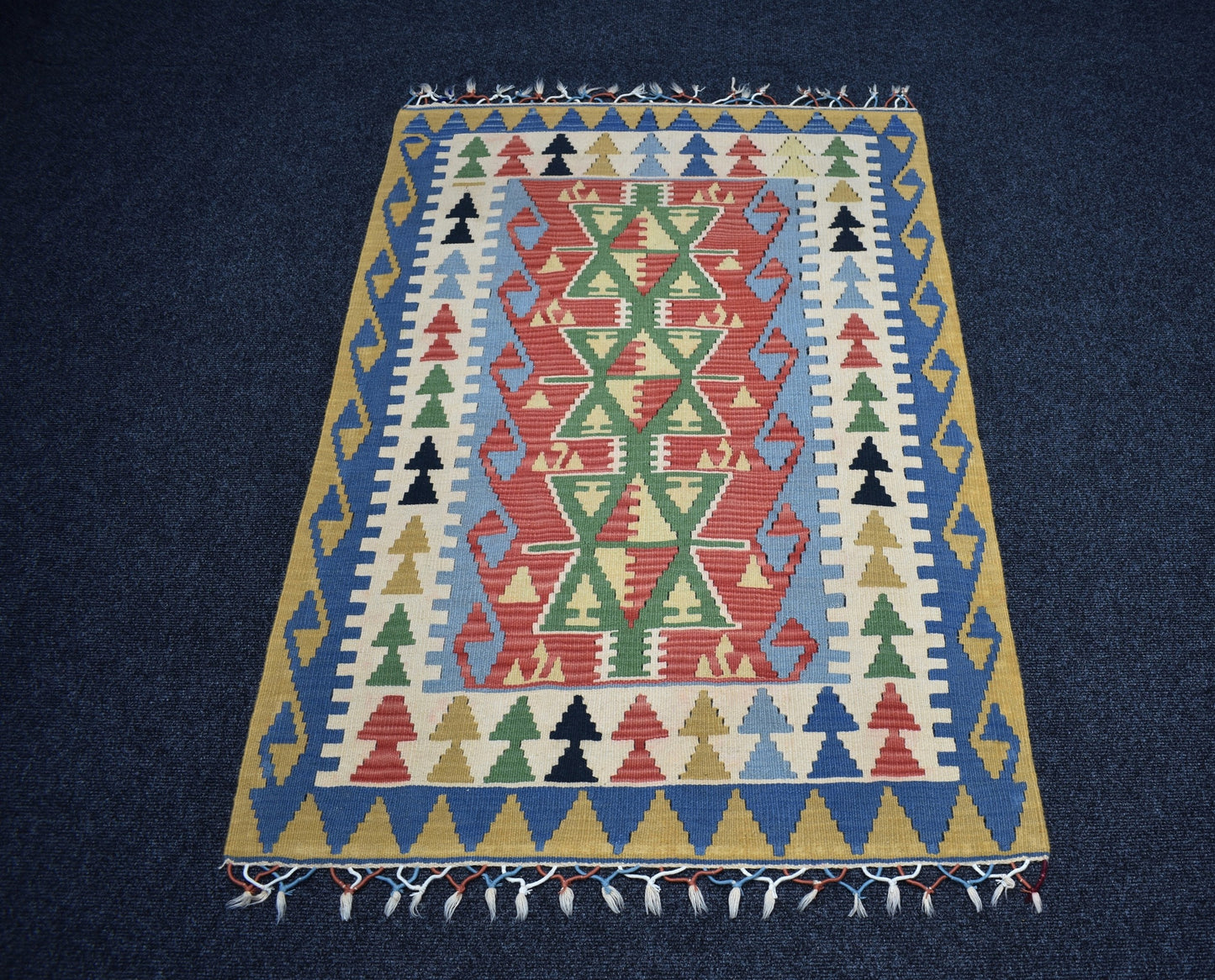 El Dokuma Eşsiz Pınarbaşı Kayseri Yün Kilim 7449