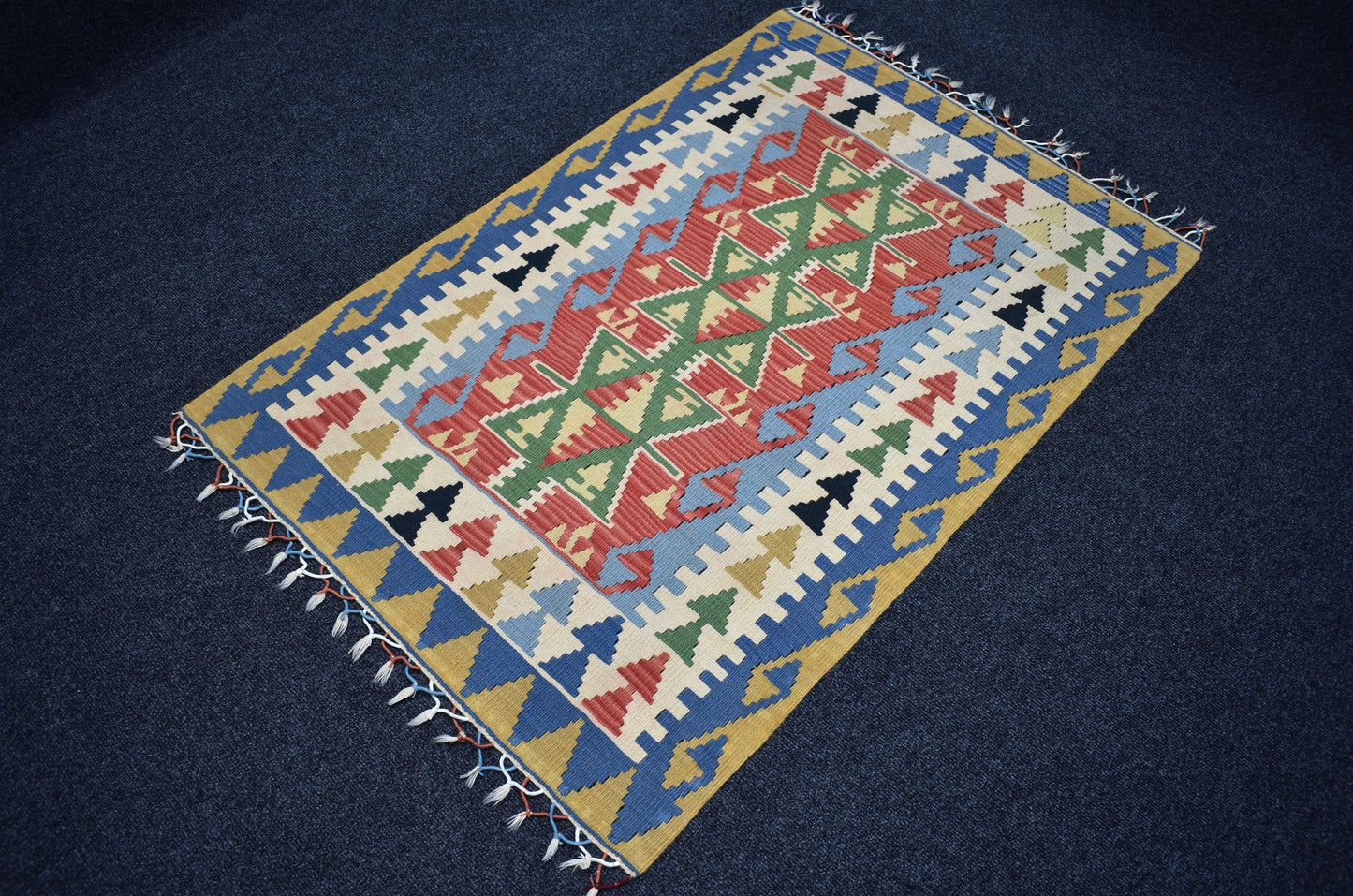 El Dokuma Eşsiz Pınarbaşı Kayseri Yün Kilim 7449