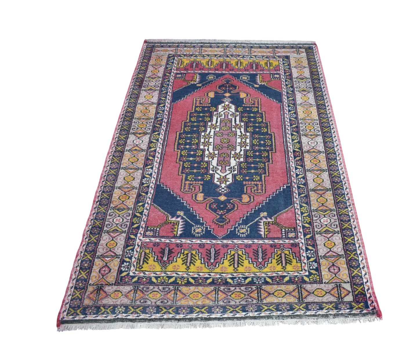 Vintage El Dokuması Arısama Model Niğde Yün Halı 7463